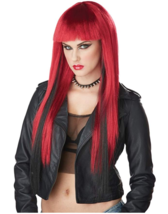 Dark Red Black Chopstix Wig International Assassin Evil Joker Harley Qui... - $262.93 MXN