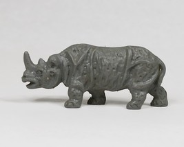 Lido Rhinoceros Gray Figure Vintage 1960s Jungle Land Cereal Premium 04092 - $181.33 MXN