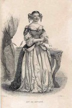 Francoise-Marguerite de Sevigne Engraving Portrait - £21.90 GBP