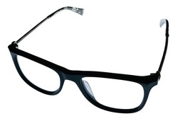John Varvatos Square Mens Black Silver Eyewear Plastic Frame V418 52mm - £71.67 GBP