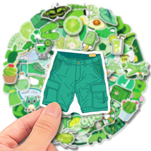 100pcs Green Vinyl Decorative Stickers Decal for Laptop Water Bottle Lug... - $9.58