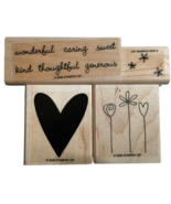 Stampin Up Rubber Stamp Set Good Things Heart Saying Wonderful Card Maki... - £12.01 GBP