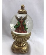 Smithsonian Institution Christmas Angel Snow Globe Musical Gold Urn In E... - $52.89 CAD