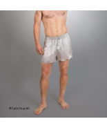 One Linda Hartman Men&#39;s 100% Pure Silk Boxers Size XX-Large Platinum - $40.88 CAD