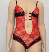 New Sexy Plus Size Red Love Lace Teddy sleepwear XXL 2XL - $24.57