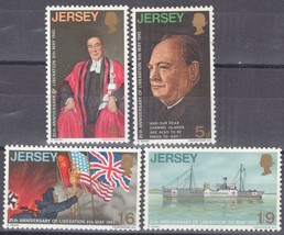 ZAYIX Great Britain - Jersey 26-29 MH Ships Flags Liberation from Germans - £1.20 GBP
