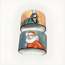 Vintage Pair of Hand Painted Noritake Art Deco Napkin Rings - $19.79