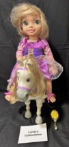 Toddler Princess Rapunzel 14&quot; Disney doll with Tiara, Brush, &amp; 11&quot; Max the Horse - £45.75 GBP