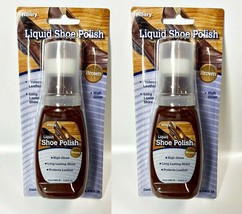 LOT OF 2 Allary #903-16 Liquid Shoe Polish, Brown, 2.53 fl. oz - £6.27 GBP