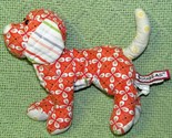 DOUGLAS CLOTH QUILTED DOG PLUSH ORANGE 6&quot; STUFFED ANIMAL PUPPY COLORFUL ... - $10.80