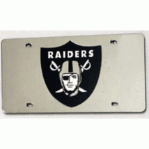oakland raiders nfl football team logo laser license plate made in usa - £31.96 GBP