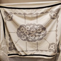 Black and White Floral Tablecloth - £23.60 GBP