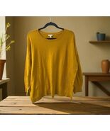 J Jill Woman’s Knit Pullover Sweater Size 2X Gold Mustard Yellow Long Sl... - €21,20 EUR