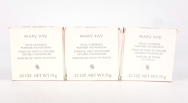 Mary Kay Dual Coverage Powder Foundation Ivory 104 Lot Of 3 .32 Ounce - £37.74 GBP