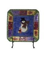Vintage Sango The Sweet Shoppe Christmas By Zuezipkin Snowman 10&quot; Platter - $256.97 MXN