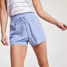 CALIA Women&#39;s Crinkle Patch Pocket 4” Shorts Peri Dusk Size Small Pockets - £15.01 GBP