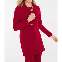 NWT Chico&#39;s Travelers Acetate Side Slit Jacket Enamel Red Sz 3 Cruise Va... - $32.08