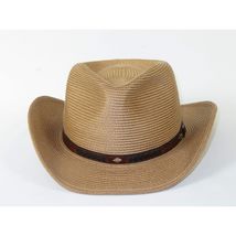 Men's Nashville Bruno Capelo Braided Straw Hat Curled Brim NA342 Cognac image 2