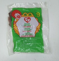 Vintage 1999 New Ty #9 Claude the Crab Beanie Baby McDonalds Toy Sealed - £4.62 GBP