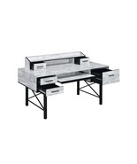 Safea Computer Desk, Antique White &amp; Black Finish - €404,18 EUR