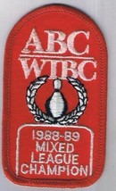 Women&#39;s International Bowling Congress ABC Iron On Sew On Patch 2&quot; x 3 1/2&quot; - £3.10 GBP