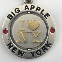 Big Apple New York City Vintage Keychain Fob Spinner Disc Middle NY - $9.95