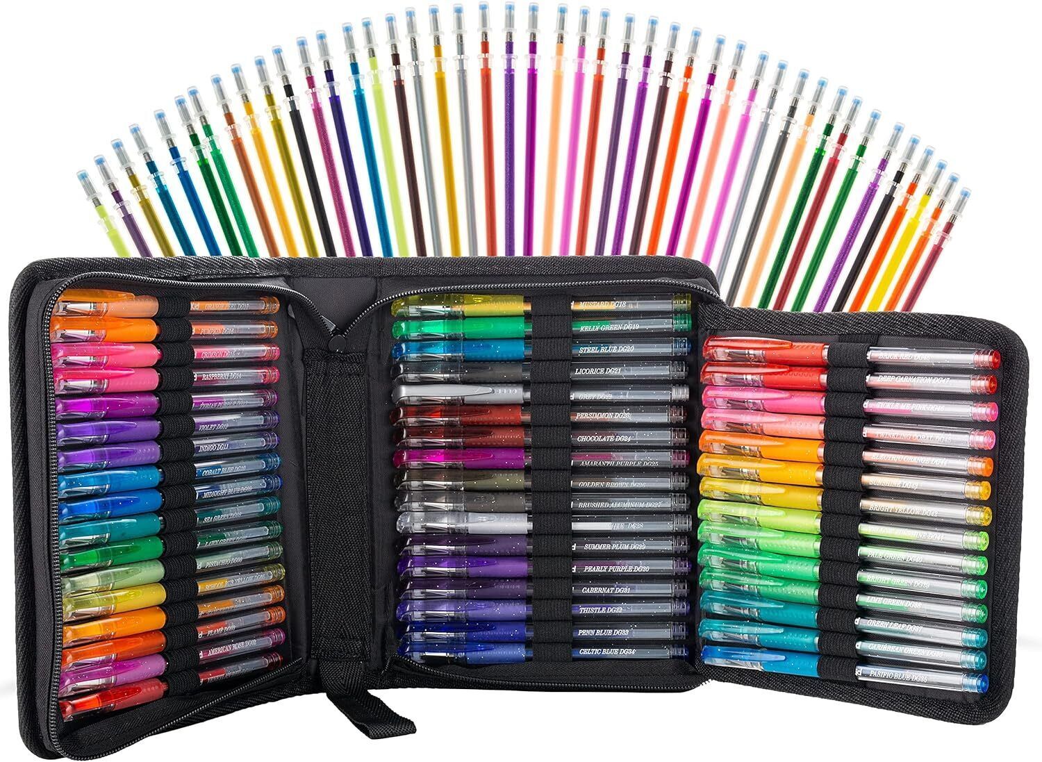 Primary image for 96 Color Artist Glitter Gel Pen Set, includes 48 unique Glitter Gel Pens, plus