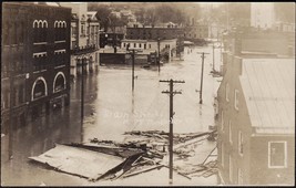 Montpelier, VT RPPC 1927 - Flood Scene in City Center Business District - £13.77 GBP