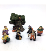 Halloween Ceramic Haunted Tree &amp; 6 Costumed Kids - No Light - £13.88 GBP