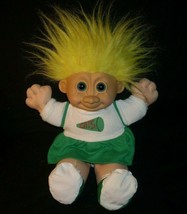 Vintage Russ Berrie Troll Kids Kidz Cheerleader Yellow Stuffed Animal Toy Plush - £18.96 GBP