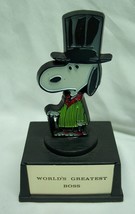 Vintage 1970&#39;s Antique PEANUTS SNOOPY World&#39;s Greatest Boss Trophy Aviva - £59.35 GBP