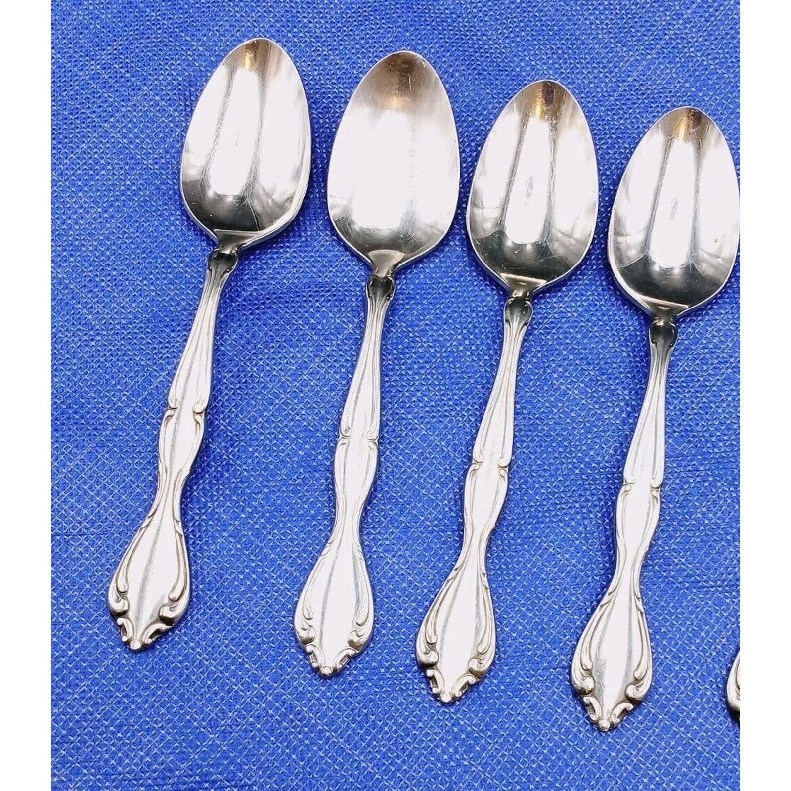 Set Of 4 Oneida Community CANTATA Stainless Teaspoon Vtg Item image 2