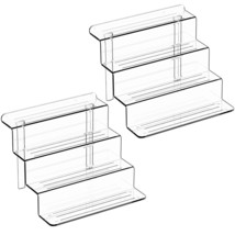 4 Tiered Acrylic Shelf Riser,4Mm Thick And Durable,Clear Acrylic Risers ... - $23.99