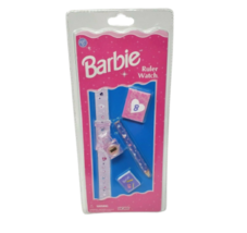 VINTAGE 1997 MATTEL BARBIE DOLL RULER WATCH W/ LOCK NOS IN ORIGINAL PACKAGE - $19.00