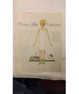 1970 Life  3 Little Nixons Paper Doll Cutout  Richard Nixon Wife &amp; Daugh... - $368.72 MXN