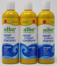 Alba Botanica Repair &amp; Refresh Shampoo Ocean Surf 12 Oz Lot of 3 New - £21.65 GBP
