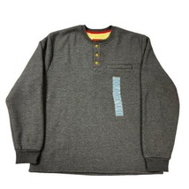 Coleman Sherpa Lined 1/4 Button Waffle Indigo Sweatshirt L MSRP $70 NEW w/ TAGS! - £20.93 GBP