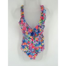 Tommy Bahama Watercolor Floral Wrap Front One Piece Swimsuit 8 NWT $168 - £54.60 GBP
