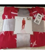 JACLYN Two piece Pajama Set SuperSpan - Red with Stars - Size Large - €11,94 EUR