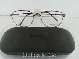 Safilo Elasta E 7045 (W9C) BROWN 54-17-135 STAINLESS STEEL Eyeglass Frames - £48.63 GBP