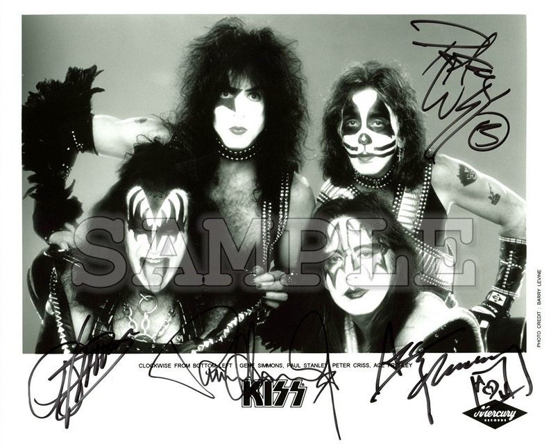 Kiss Band signed 8x10 Autograph Photo RP - Free ShipN!! Gene / Paul / Peter + - $9.75