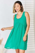 Zenana Swiss Dot Sleeveless Babydoll Dress - £21.58 GBP