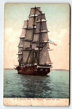 Ship Boat Postcard US School St Mary&#39;s Under Full Sail Series 7935 American News - $18.90