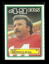 Vintage 1983 TOPPS Football Trading Card #173 RAY WERSCHING San Francisco 49ers - £3.71 GBP