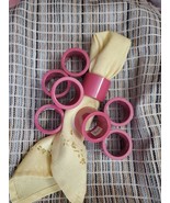 8 Vintage Vera Melamine Napkin Rings.  Burgundy  Made In Japan - $536.51 MXN