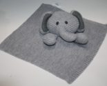 Modern Baby Elephant Gray Sweater Knit Plush Security Blanket 10&quot; Small ... - $368.33 MXN