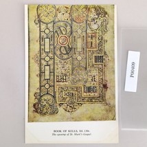 Book of Kells, St Mark&#39;s Gospel Trinity College Dublin Ireland 1960s Pos... - $7.88