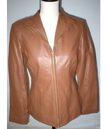 New Womens S Light Brown Soft Cole Haan Leather Jacket Italian Leather L... - £543.82 GBP