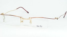 Vintage Tesi Art By Ipotesi 346 06 Rust /GOLD Eyeglasses Glasses 39-25-140 Italy - $77.90