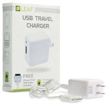 NEW Leaf USB Travel Charger with 30-pin Charging Cable for apple devices - £6.78 GBP